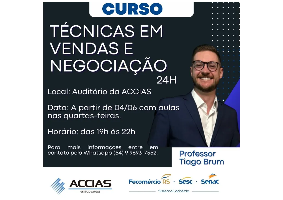 Curso Técnicas de Vendas e Negociação
